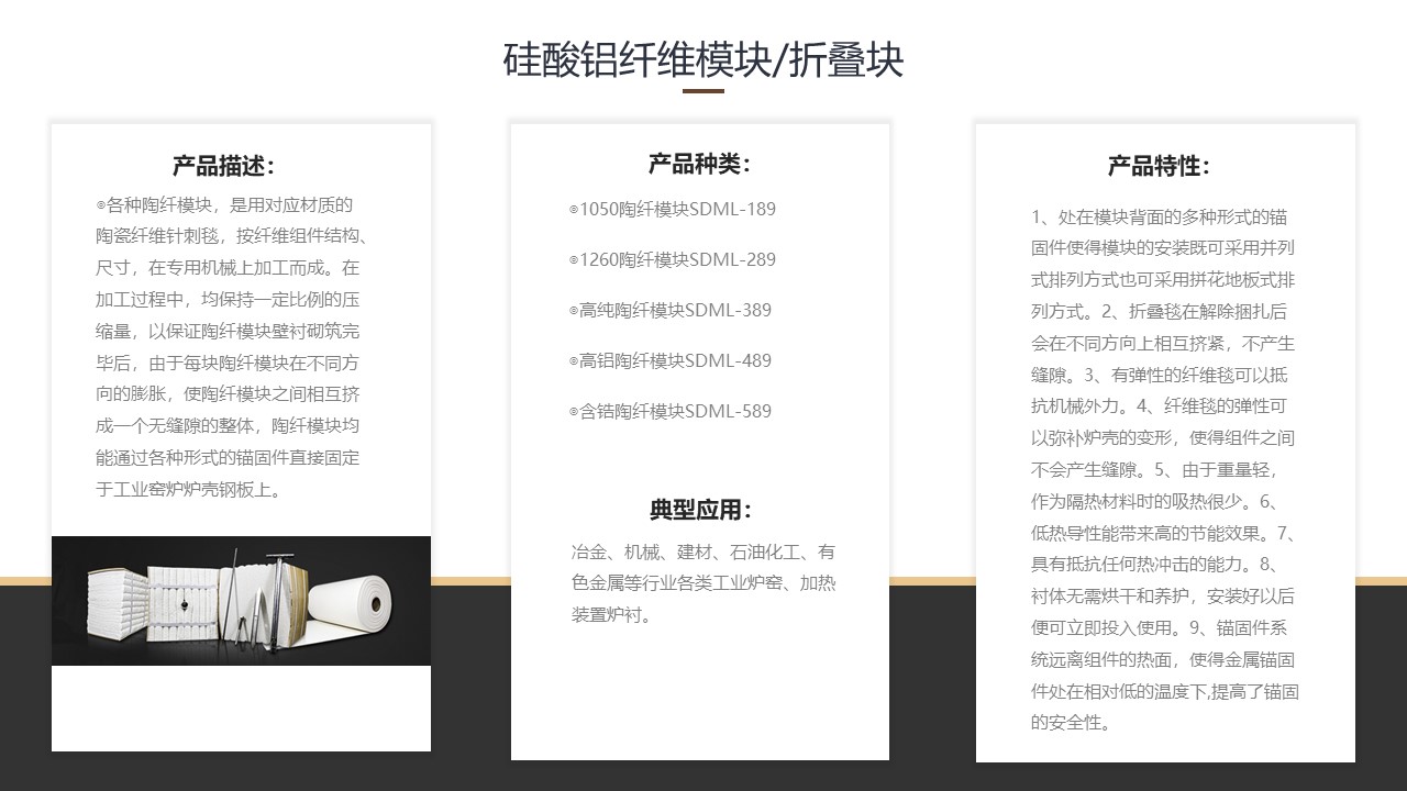 硅酸铝陶瓷纤维模块/折叠块